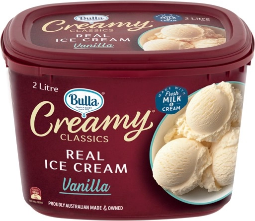 Bulla Creamy Classics Ice Cream 2 Litre Selected Varieties