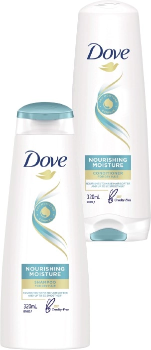 Dove Shampoo or Conditioner 320mL Selected Varieties