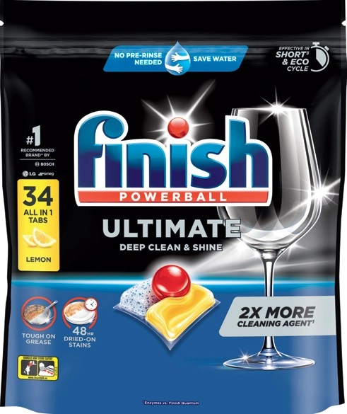 Finish Ultimate Dishwashing Tablets Lemon 34 Pack