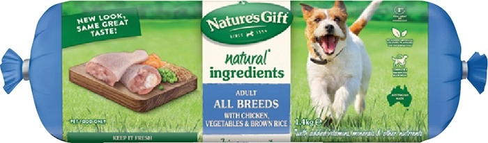 Natures’ Gift Deli Roll Pet Food 1.4kg Selected Varieties (From the Meat Dept)