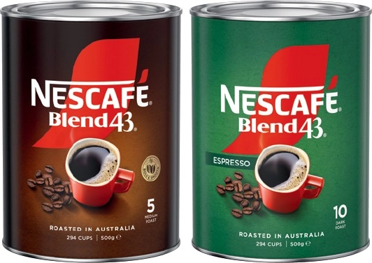 Nescafé Blend 43 Original or Espresso Instant Coffee 500g