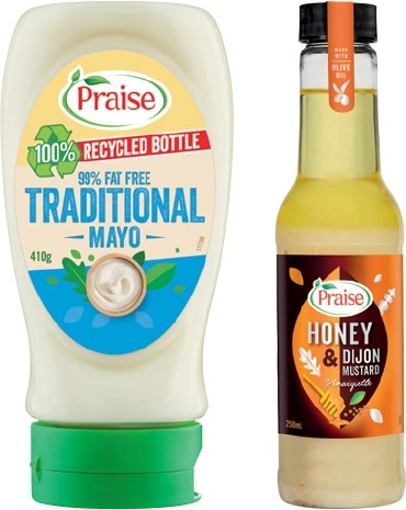 Praise Traditional Mayo 365-410g or Dressing 250mL Selected Varieties