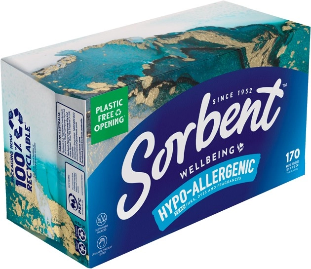 Sorbent Tissues 170 Pack Selected Varieties