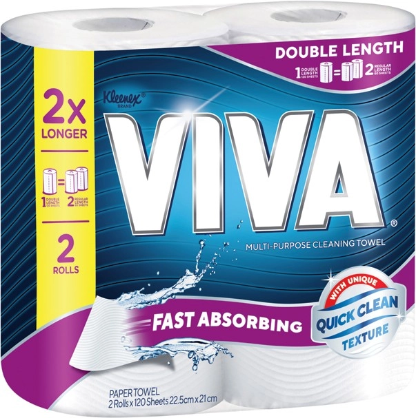 Viva Double Length Paper Towel 2 Pack Selected Varieties