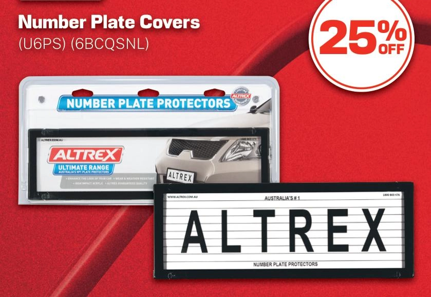 Altrex Number Plate Covers