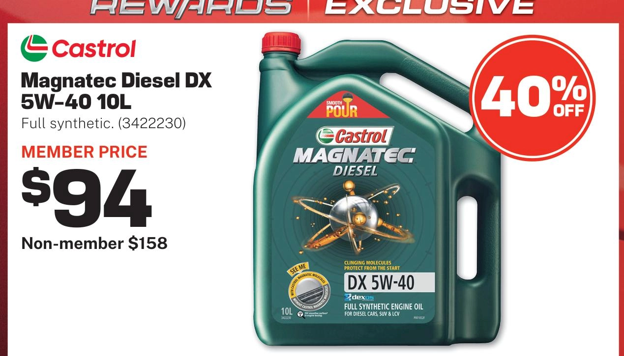 Castrol Magnatec Diesel DX 5W-40 Engine Oil 10L - 3422230