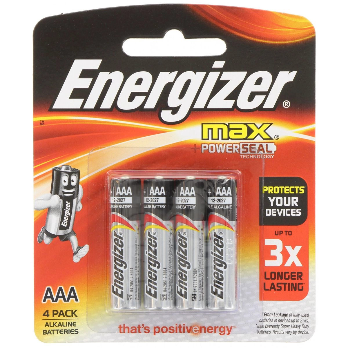 Energizer AAA Battery Max 4Pk - E92BP4TN