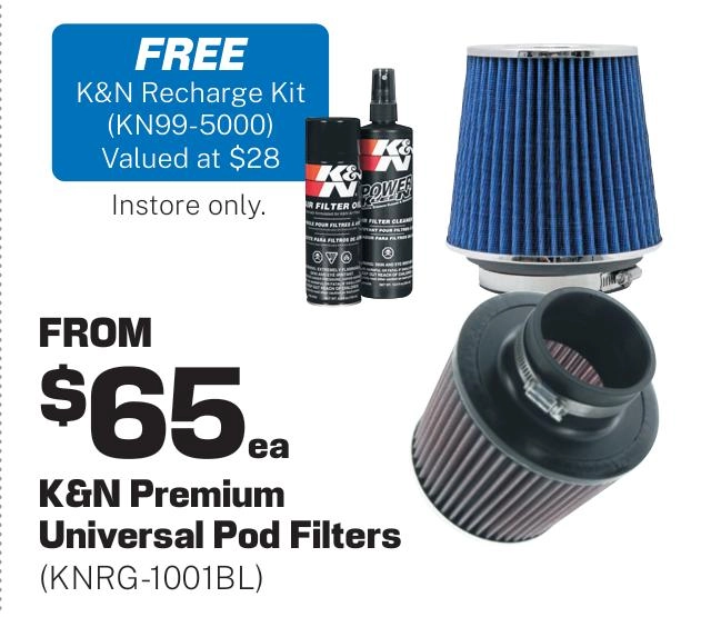 K&N Premium Universal Pod Filters