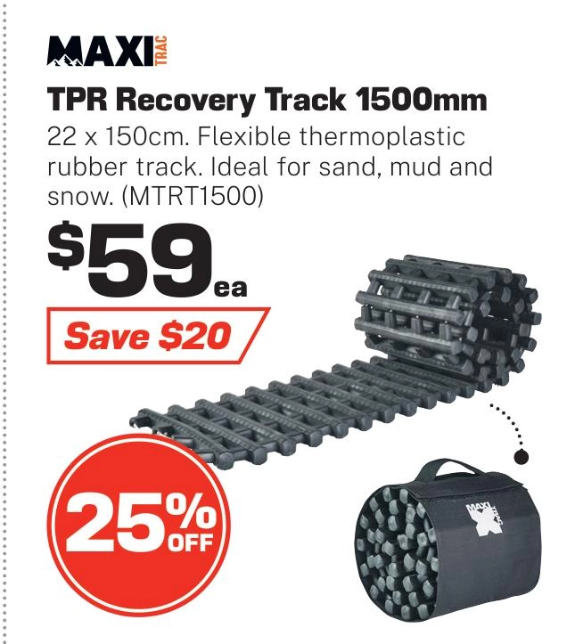 Maxi Trac Flexible Recovery Track 1.5m - MTRT1500