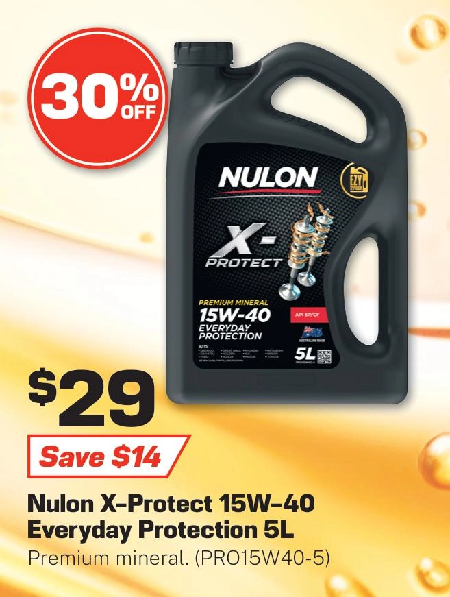 Nulon X-PROtect 15W-40 Engine Oil Mineral Everyday Protection 5L - PRO15W40-5