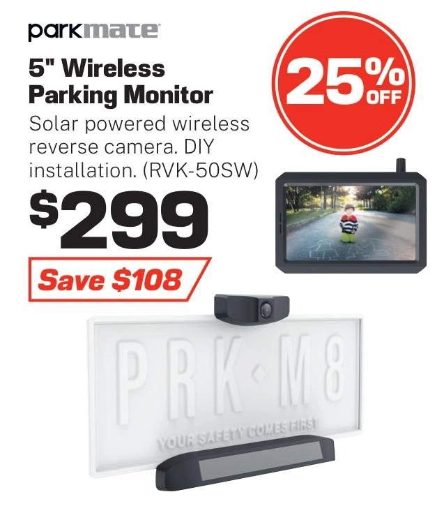 Parkmate 5in Wireless Parking Monitor - RVK-50SW