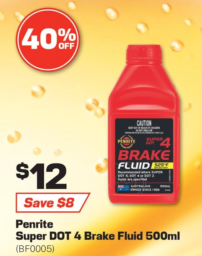 Penrite Super DOT 4 Brake Fluid 500mL - BF0005