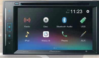 Pioneer 6.2in Touchscreen Head Unit with CD Player - AVHA245BT