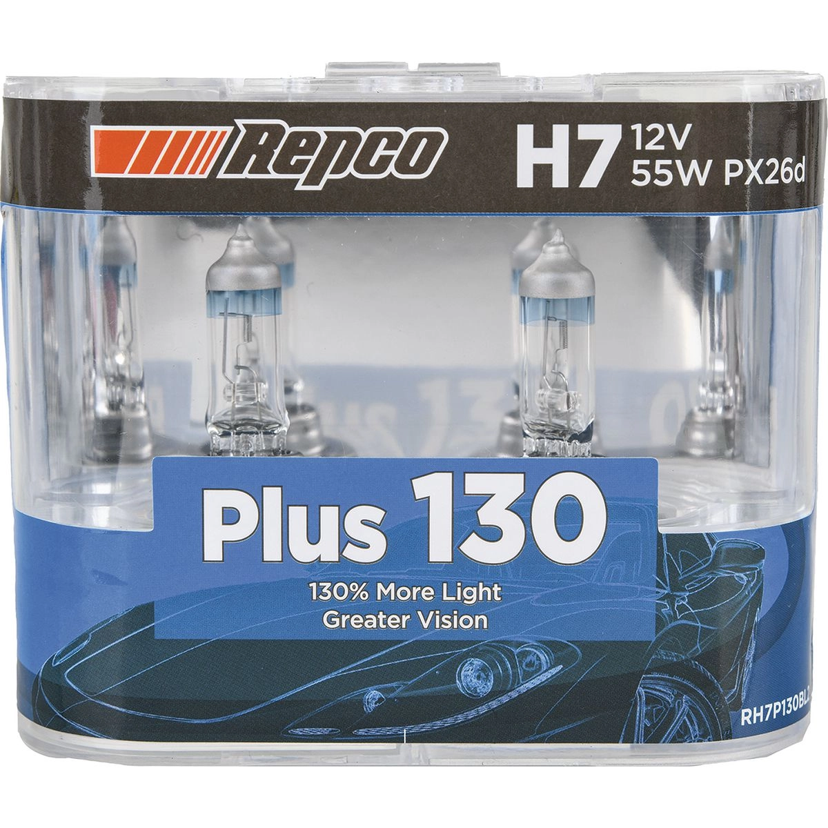 Repco Halogen Globe - H7 12V 55W 130+ BL - RH7P130BL2