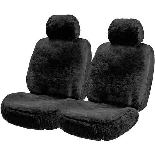 Repco Luxury Sheepskin Front Car Seat Covers, Charcoal - Pair - RSCFTPRS30-CC-SSLX