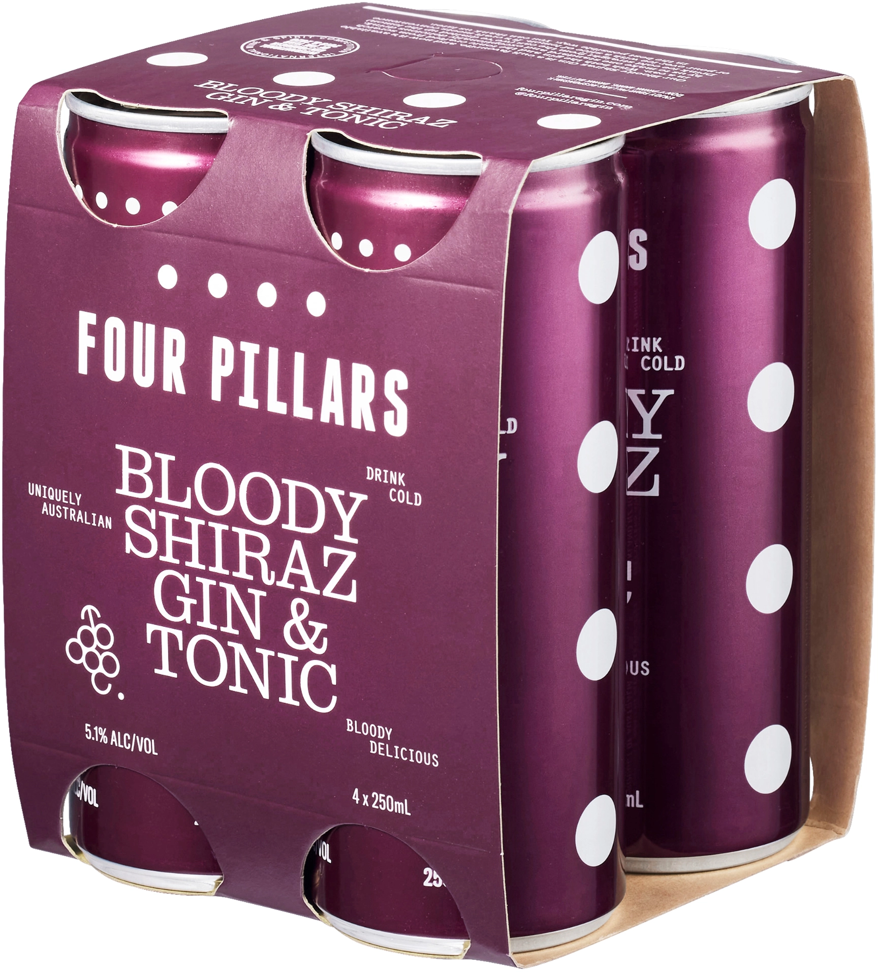 Four Pillars Bloody Shiraz Gin & Tonic Can 250ml