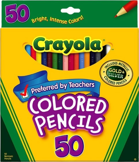 Crayola 50 Long Coloured Pencils