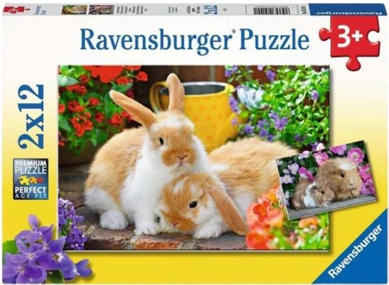 Ravensburger Guinea Pigs & Bunnies Puzzle 2x12 Piece