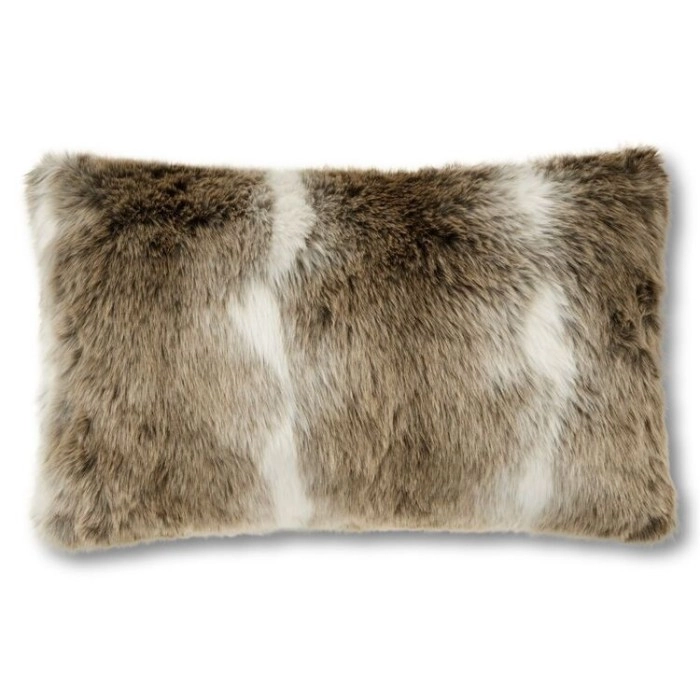 40% off Bouclair Faux Fur Doe Lumbar Cushion 35.5 x 55.8cm