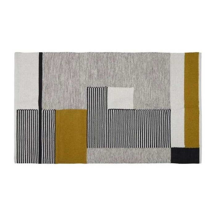 KOO Minimal Multi-Coloured Cotton Rug 120 x 180cm