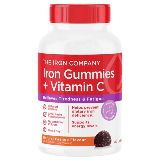 The Iron Company Iron + C Gummies Orange 30 Gummies