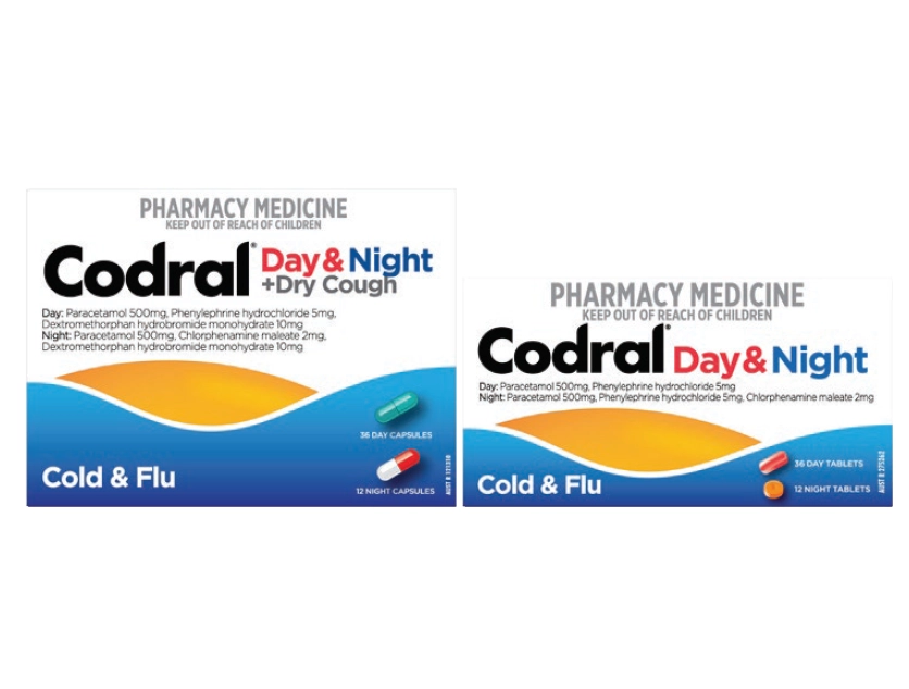 Codral PE Cold & Flu + Dry Cough Day & Night 48 Capsules or Cold & Flu Day & Night 48 Tablets