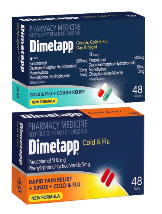 Dimetapp Cough, Cold & Flu Day & Night 48 Capsules or Cold & Flu 48 Tablets