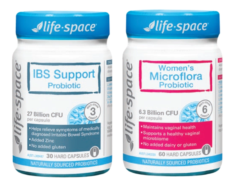 Life-Space IBS Support Probiotic 30 capsules or Women’s Microflora Probiotic 60 capsules