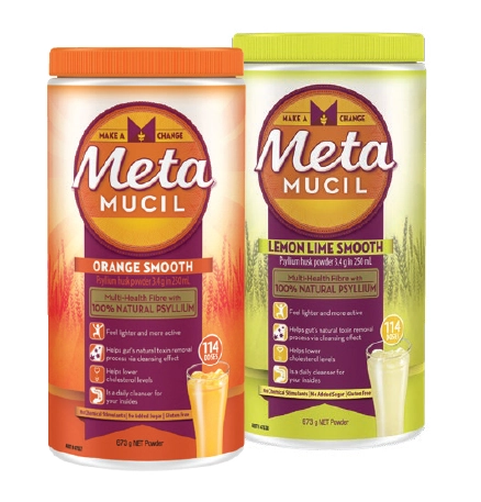 Metamucil Powder Smooth Orange or Lemon Lime 114 doses