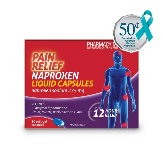 Pain Relief Naproxen 30 Liquid Capsules