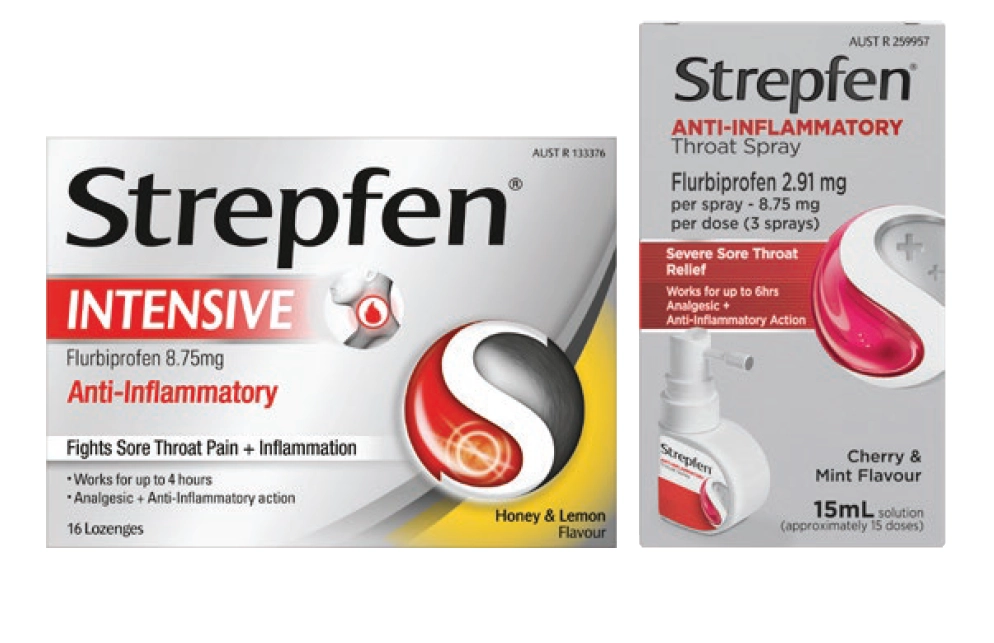 Strepfen Intensive Honey & Lemon 16 Lozenges or Anti-Inflammatory Throat Spray Cherry & Mint 15ml