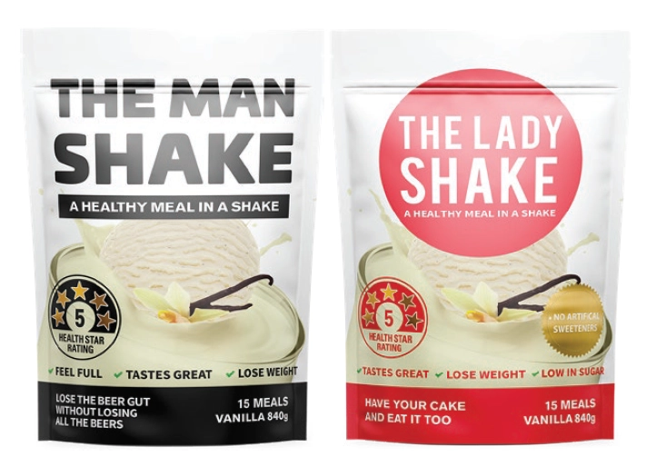 The Man Shake or The Lady Shake Meal Replacement Vanilla 840g