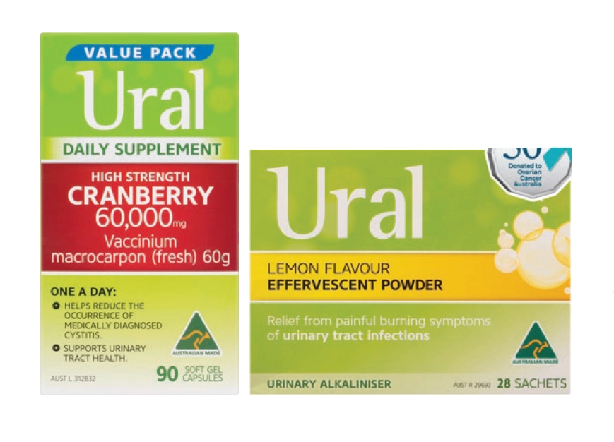 Ural High Strength Daily Cranberry 90 capsules or Effervescent Powder Sugar Free 28 sachets