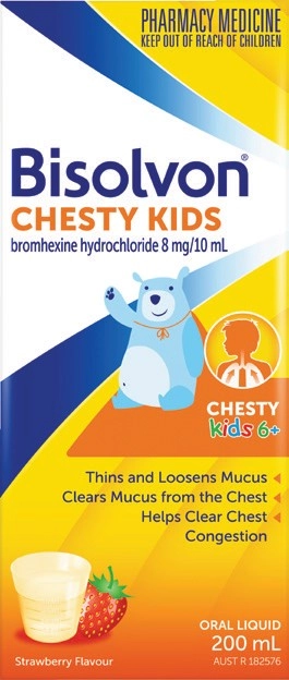 Bisolvon Chesty Kids Strawberry Flavour 200mL