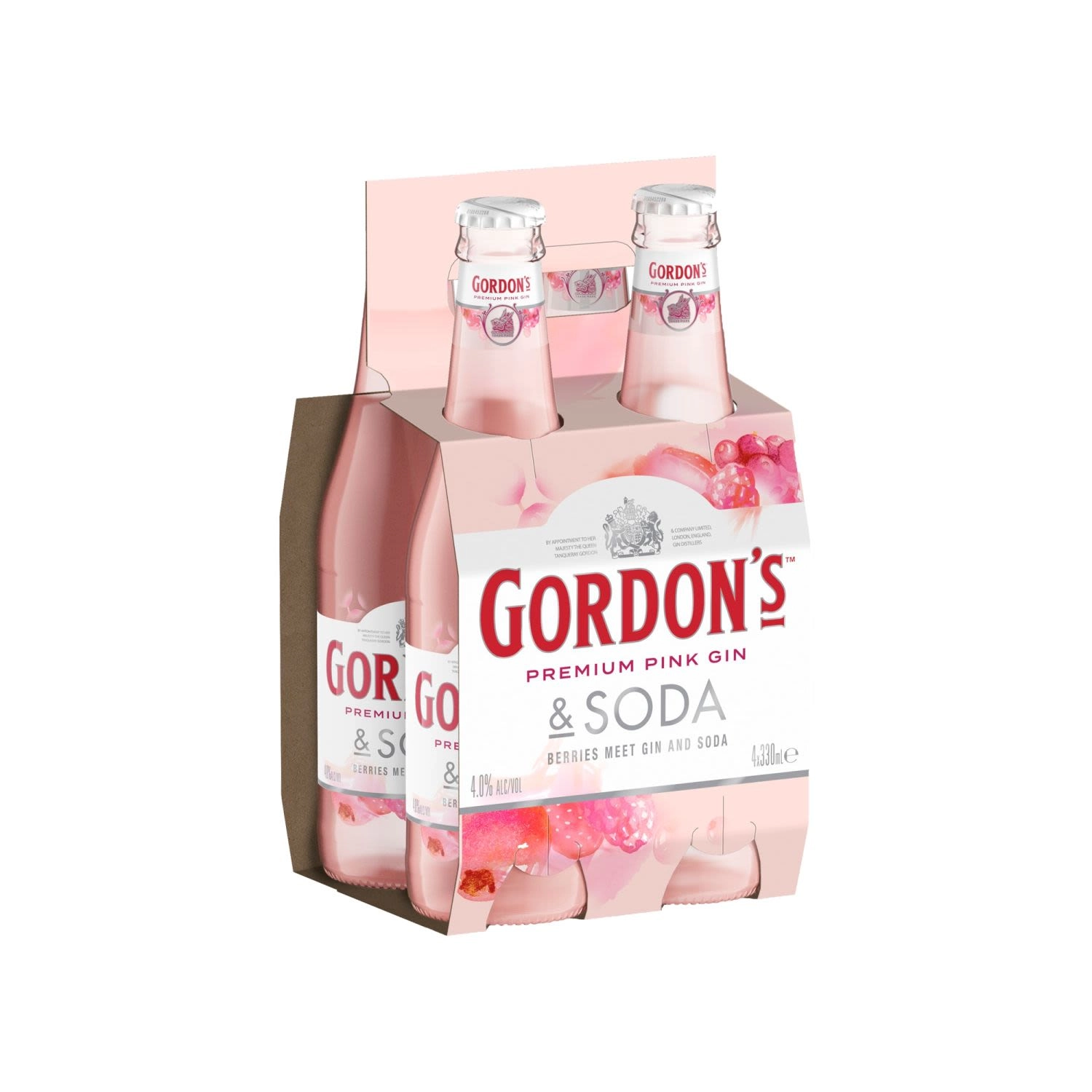 Gordon’s Pink Gin & Soda 4% Premix Bottles 330ml