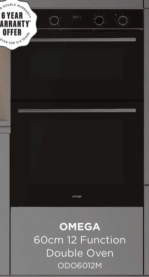 Omega 60cm 12 Function Double Oven