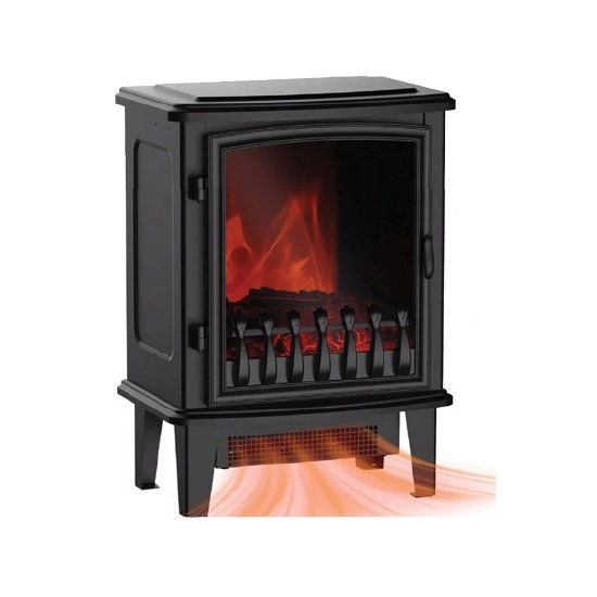 Advwin 1800W Electric Fireplace Heater with 3D Realistic Flame Effect