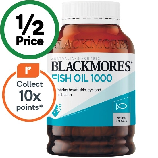 Blackmores Fish Oil 1000mg Capsules Pk 400~