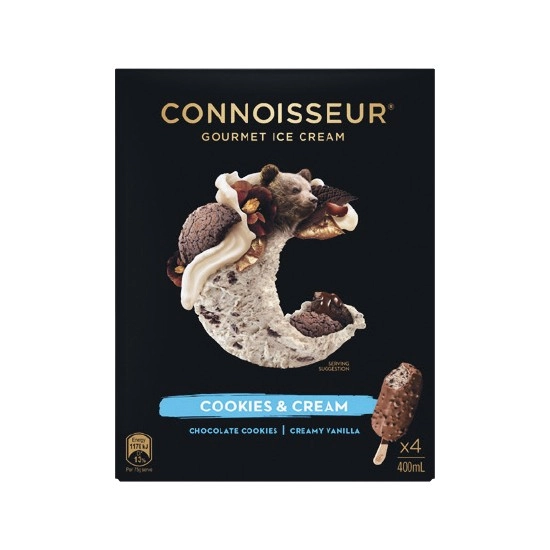 Connoisseur Ice Cream Sticks 360-400ml Pk 4-6