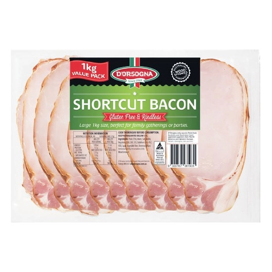 D’Orsogna Shortcut Bacon 1 kg – From the Fridge