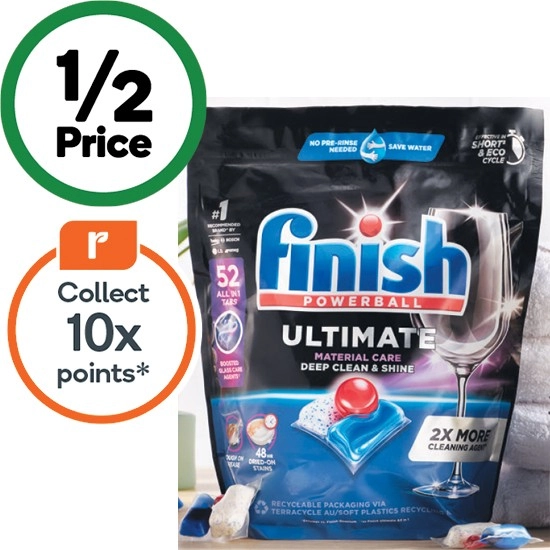 Finish Ultimate Material Care Dishwasher Tablets Pk 52