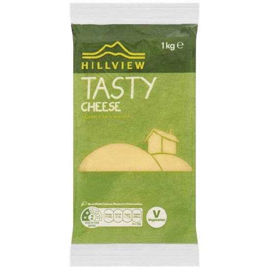 Hillview Cheese Tasty Block 1 kg – From the Fridge