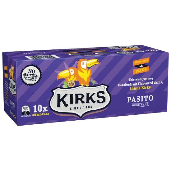 Kirks Soft Drink Can Varieties 10 x 375ml