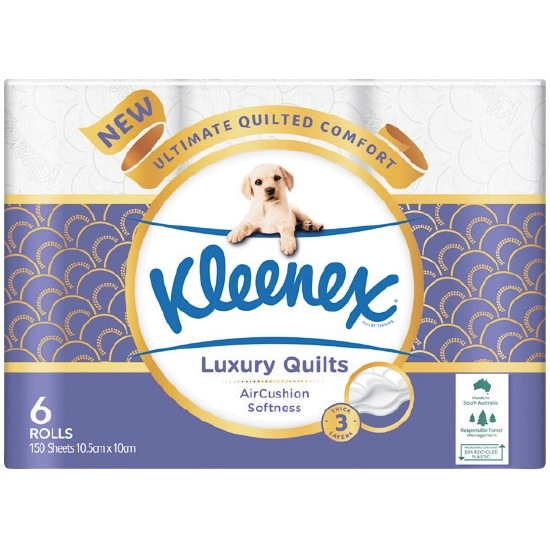 Kleenex Luxury Quilts Toilet Tissue Pk 6