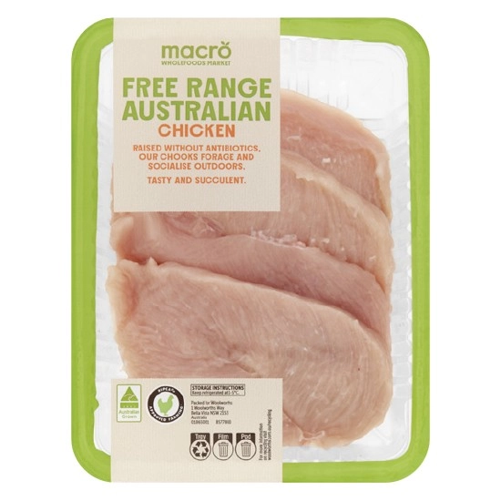 Macro Free Range Australian Fresh RSPCA Approved Chicken Breast Schnitzel 500g – From the Meat Dept