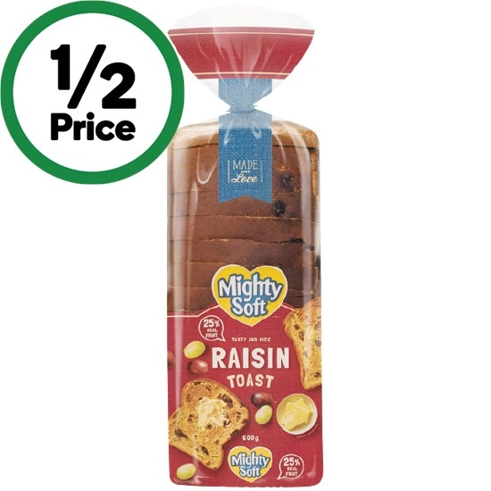 Mighty Soft Raisin Toast 600g