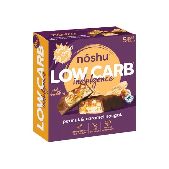 Noshu Low Carb Indulgence Bars 150-160g Pk 5