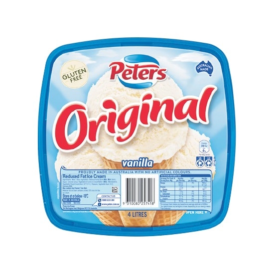 Peters Original Ice Cream 4 Litre – From the Freezer