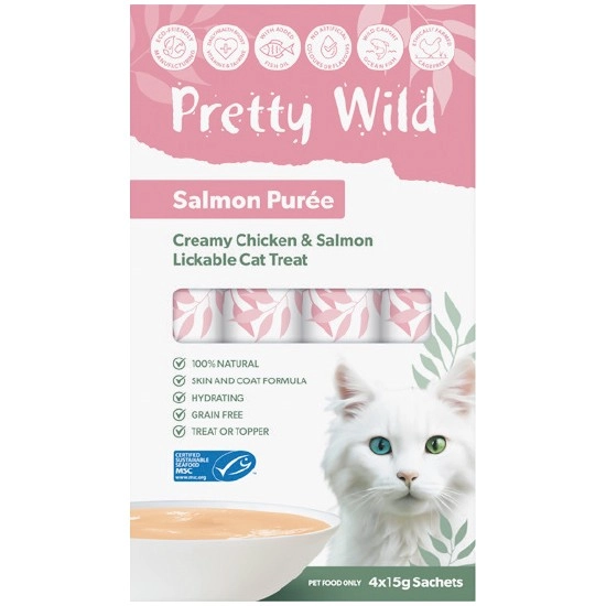 Pretty Wild Cat Food Puree Pk 4 x 15g