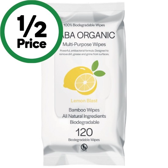 Saba Organic Multipurpose Wipes Pk 120